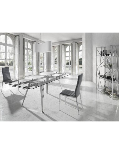 ESTANTERÍA CAGE 180x120, ACERO CROMADO, CRISTAL