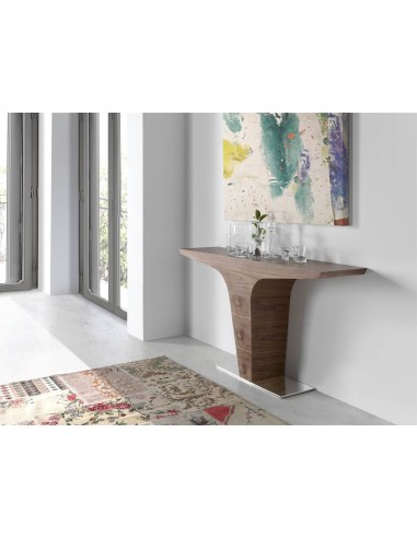 CONSOLA moderna TREMON 150x35, MADERA NOGAL