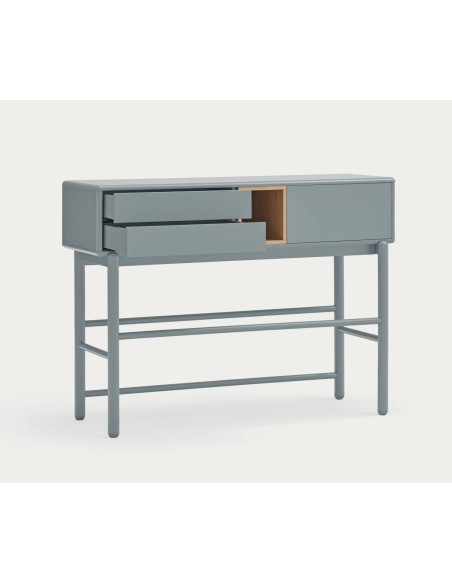 TEULAT Consola de diseño CORVO 120x35, gris perla, roble TEULAT Consola de diseño CORVO 120x35, gris perla, roble
