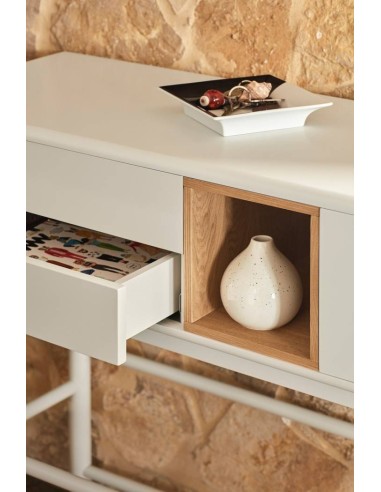 Teulat Console de design CORVO 120X35, creme, Carvalho