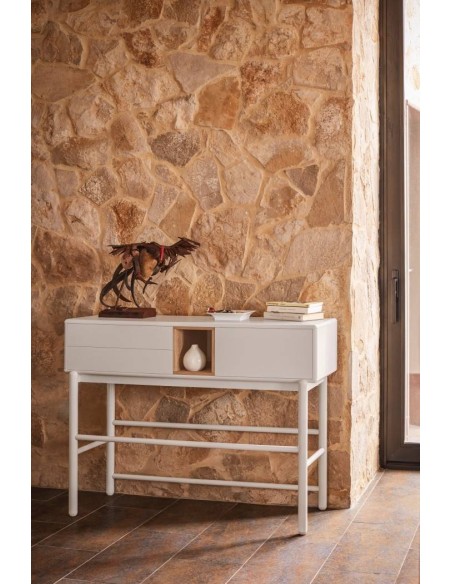 Teulat Console de design CORVO 120X35, creme, Carvalho Teulat Console de design CORVO 120X35, creme, Carvalho