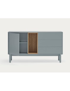 Teulat aparador de design CORVO 140x40, cinza pérola, Carvalho 2