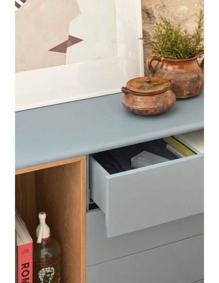 Teulat aparador de design CORVO 140x40, cinza pérola, Carvalho Teulat aparador de design CORVO 140x40, cinza pérola, Carvalho