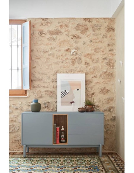 Teulat aparador de design CORVO 140x40, cinza pérola, Carvalho Teulat aparador de design CORVO 140x40, cinza pérola, Carvalho