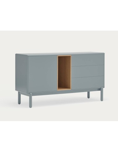 Teulat aparador de design CORVO 140x40, cinza pérola, Carvalho