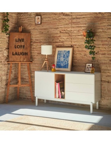 Teulat aparador de design CORVO 140x40, creme, Carvalho