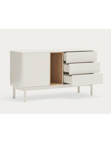 TEULAT aparador de diseño CORVO 140x40, crema, roble