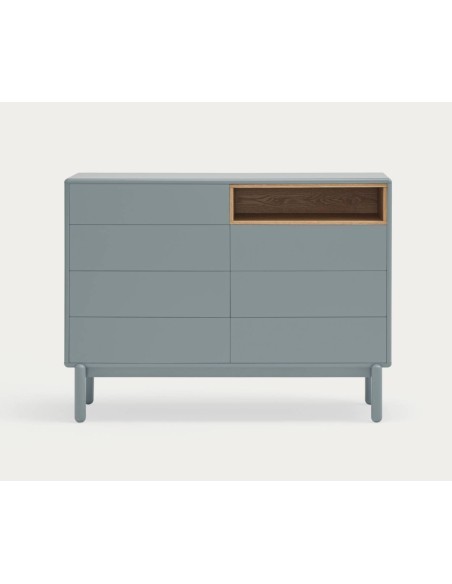 TEULAT confortável CORVO 120x40, 7 gavetas, cinza pérola