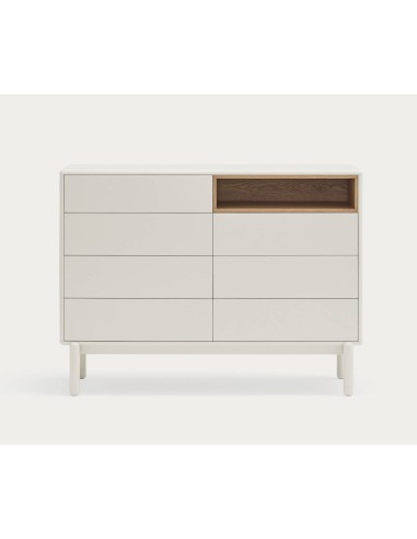 TEULAT confortável CORVO 120x40, 7 gavetas, creme