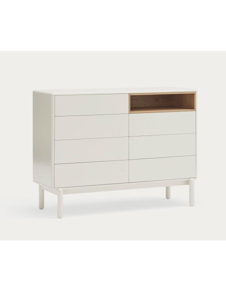 TEULAT confortável CORVO 120x40, 7 gavetas, creme