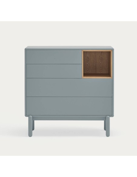 TEULAT COMODA CORVO 90x40, 4 cajones, GRIS PERLA