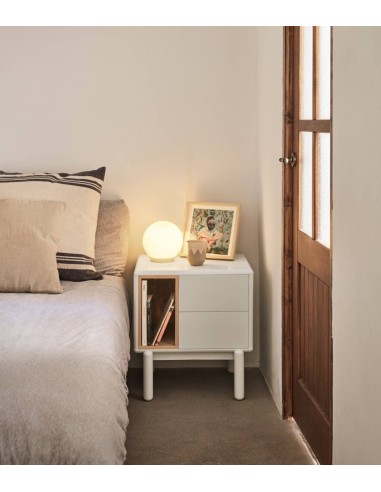 TEULAT MESITA noche CORVO 48x35, CREMA, ROBLE