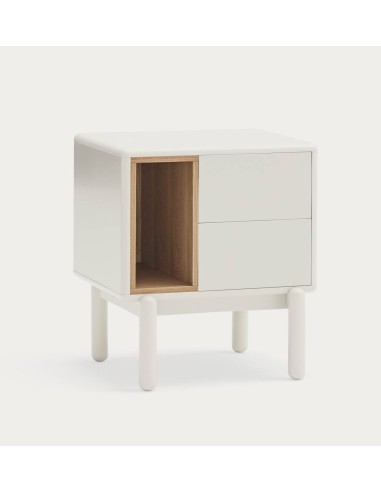 TEULAT mesa de cabeceira CORVO 48X35, creme, Carvalho
