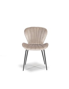 CADEIRA DE DESIGN METAL / VELUDO, CONCHA. 2