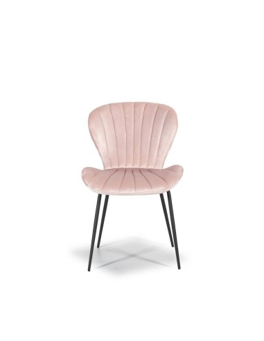 SILLA DE DISEÑO METAL/TERCIOPELO,CONCHA.