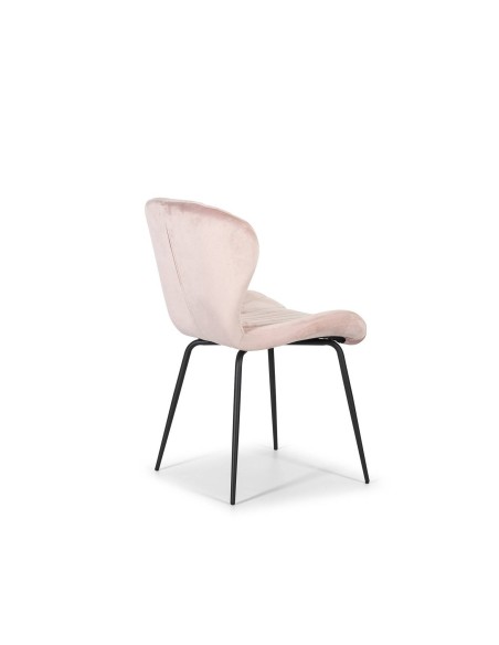 SILLA DE DISEÑO METAL/TERCIOPELO,CONCHA.