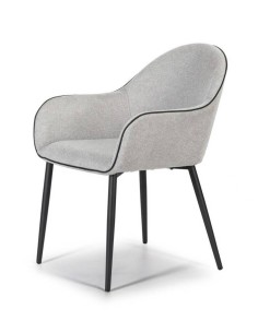 SILLA CON BRAZOS KONIE, tela, metal 2