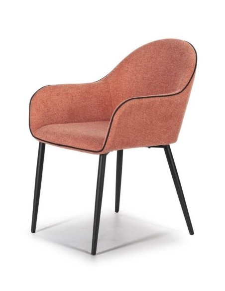 Cadeira com braços KONIE, tecido, metal