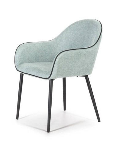 SILLA CON BRAZOS KONIE, tela, metal