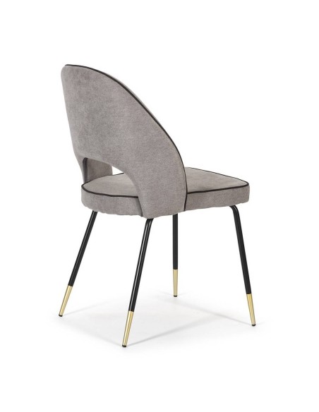 SILLA DE DISEÑO MODERNO RAY, tela GRIS.
