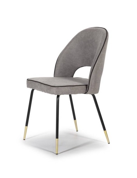 SILLA DE DISEÑO MODERNO RAY, tela GRIS.