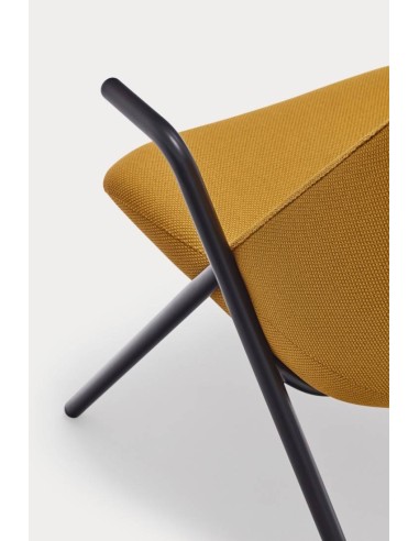 Teulat Sillón de diseño DINS alto, tela, metal