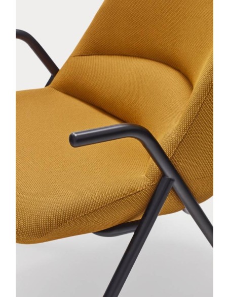 Teulat Sillón de diseño DINS alto, tela, metal