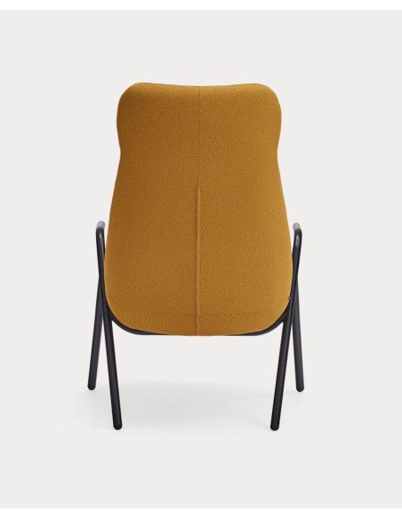 Teulat Poltrona de design DINS alta, tecido, metal