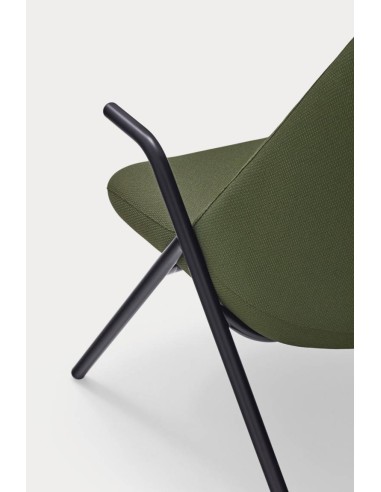 Teulat Sillón de diseño DINS alto, tela, metal