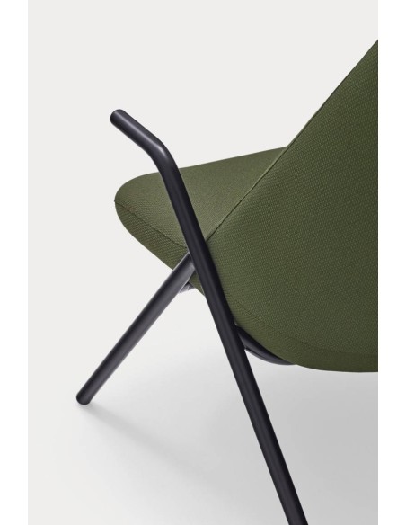 Teulat Sillón de diseño DINS alto, tela, metal