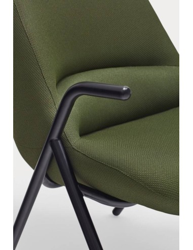 Teulat Sillón de diseño DINS alto, tela, metal