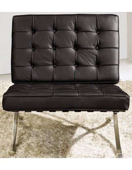 Silla Barna cuero negra