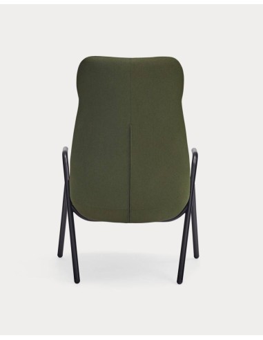 Teulat Sillón de diseño DINS alto, tela, metal