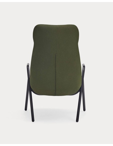 Teulat Poltrona de design DINS alta, tecido, metal