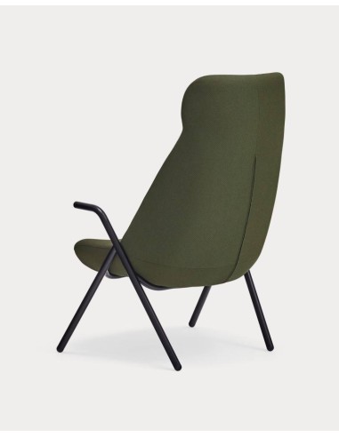 Teulat Sillón de diseño DINS alto, tela, metal