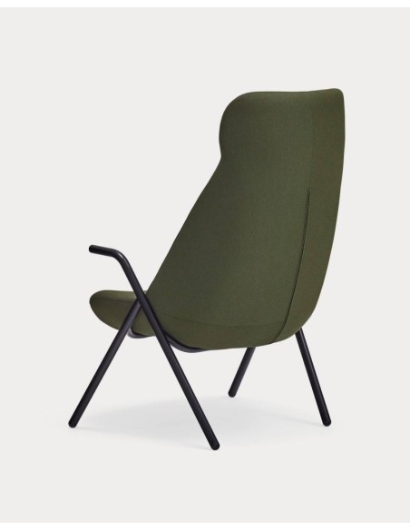Teulat Poltrona de design DINS alta, tecido, metal