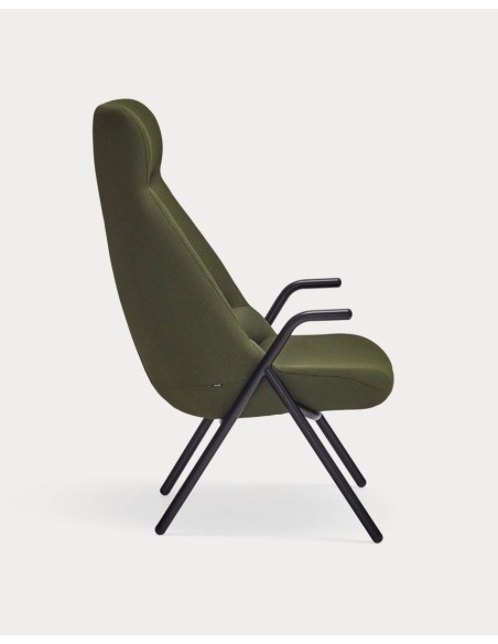 Teulat Sillón de diseño DINS alto, tela, metal