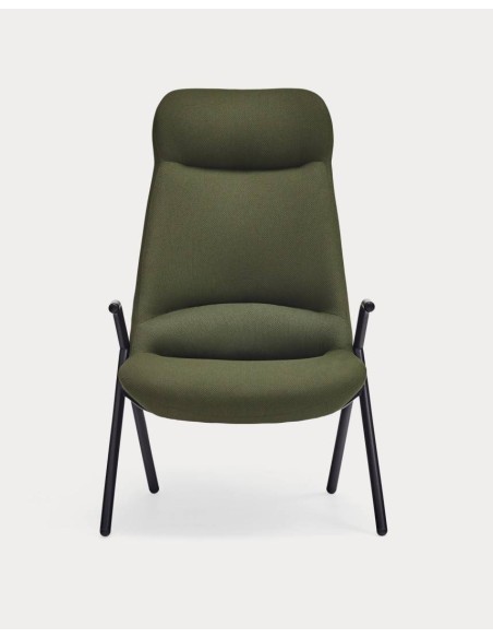 Teulat Poltrona de design DINS alta, tecido, metal