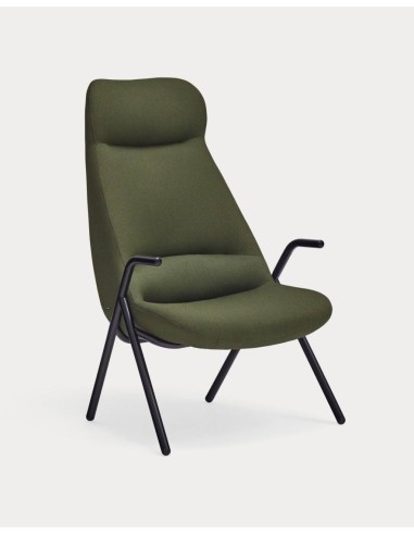 Teulat Sillón de diseño DINS alto, tela, metal
