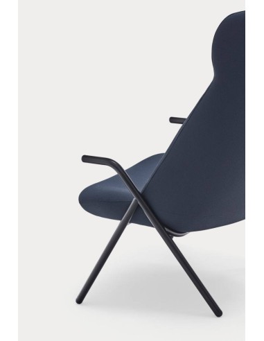 Teulat Poltrona de design DINS alta, tecido, metal