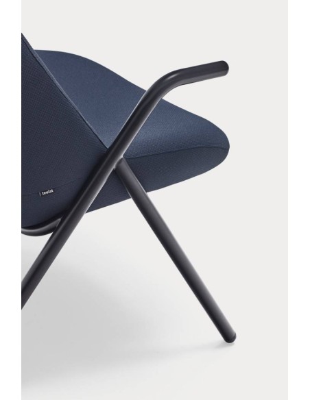 Teulat Poltrona de design DINS alta, tecido, metal