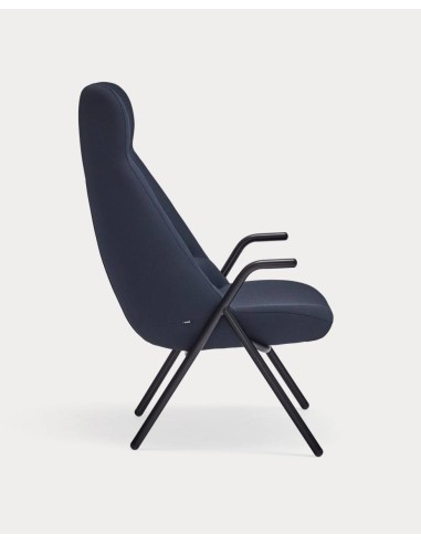 Teulat Sillón de diseño DINS alto, tela, metal