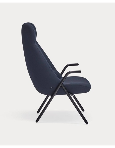 Teulat Poltrona de design DINS alta, tecido, metal
