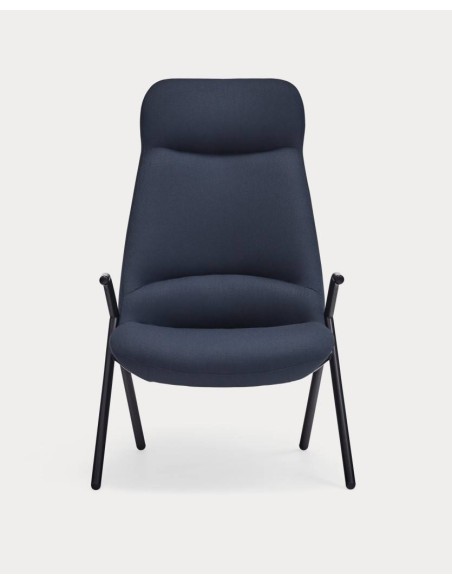 Teulat Poltrona de design DINS alta, tecido, metal