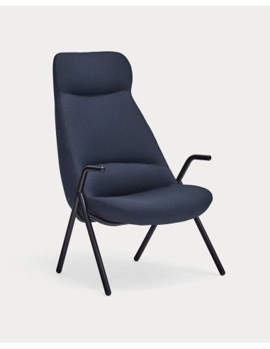 Teulat Sillón de diseño DINS alto, tela, metal