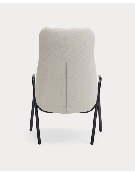Teulat Poltrona de design DINS alta, tecido, metal