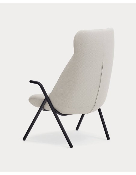 Teulat Sillón de diseño DINS alto, tela, metal