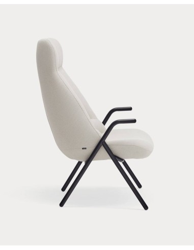 Teulat Sillón de diseño DINS alto, tela, metal