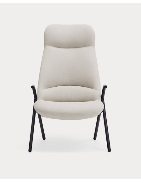 Teulat Poltrona de design DINS alta, tecido, metal