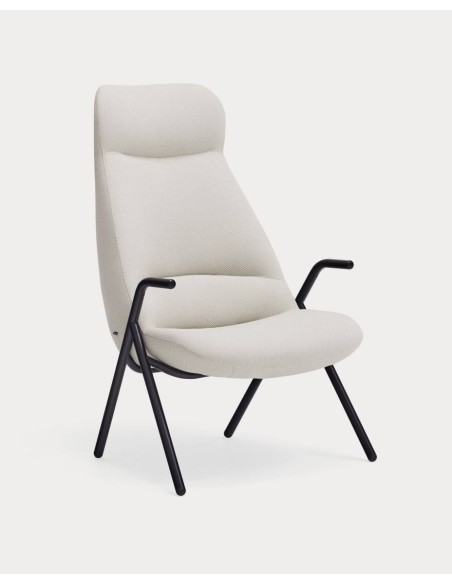 Teulat Sillón de diseño DINS alto, tela, metal